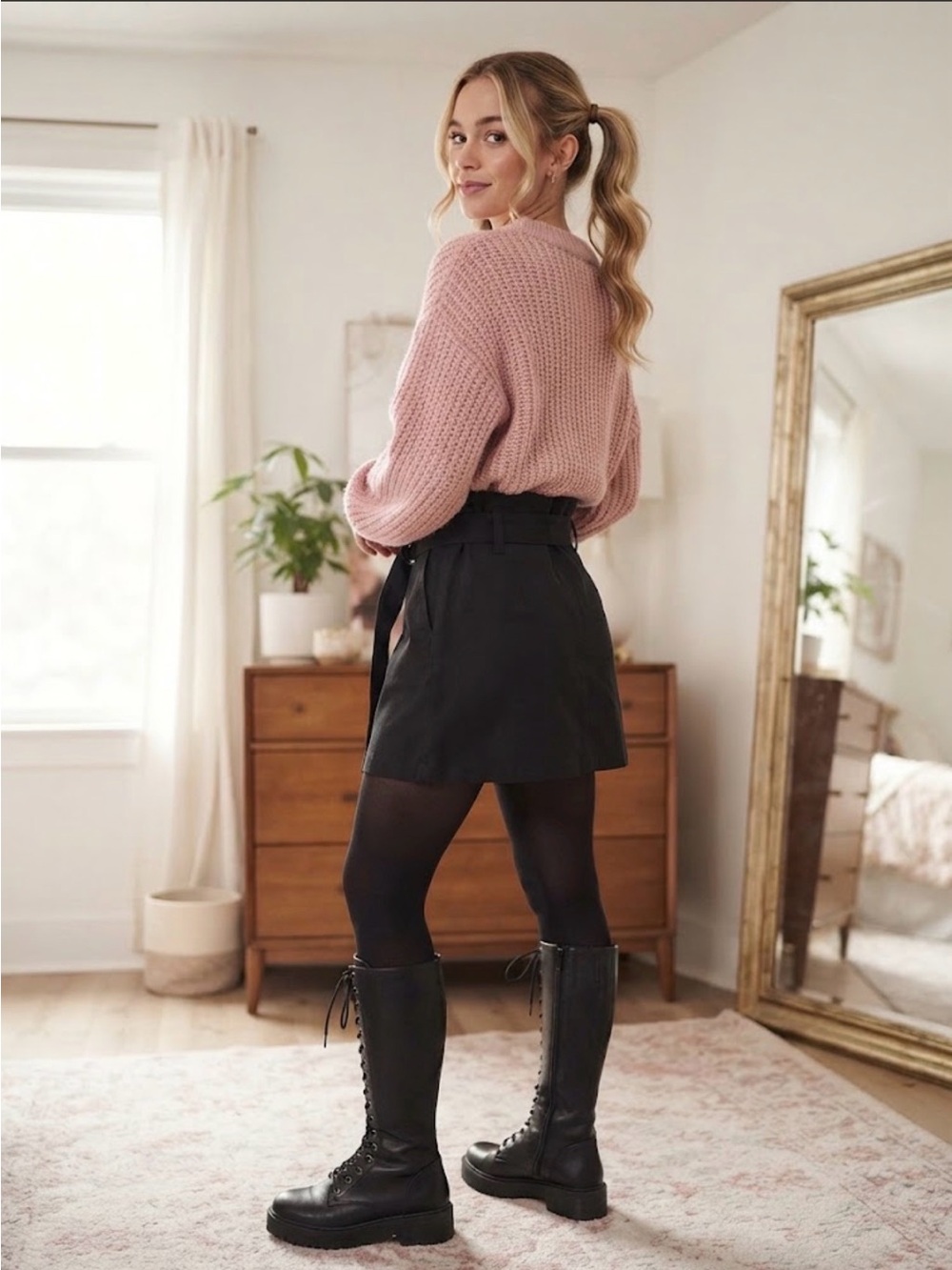Calvin Klein Casual Belted Skirt